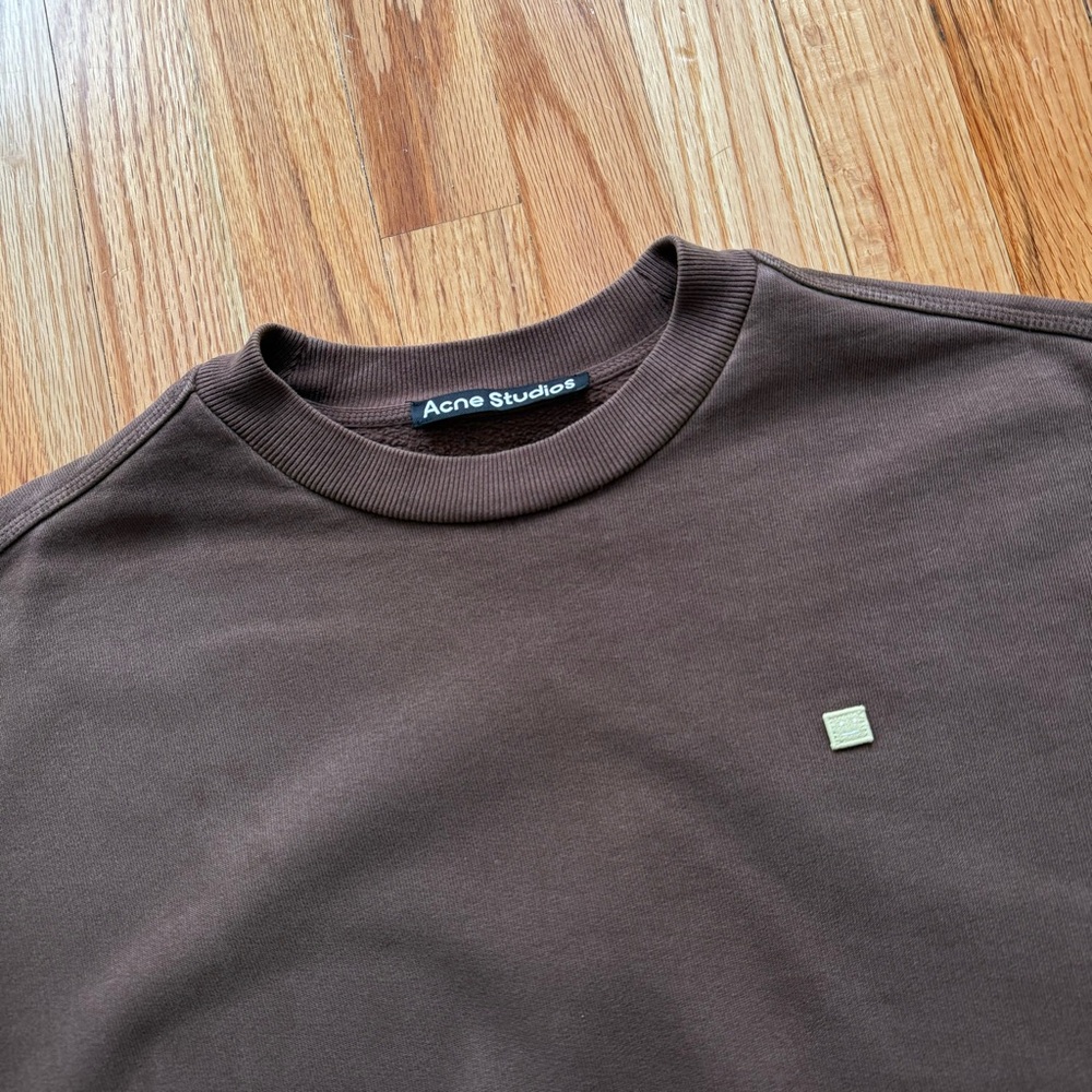 Acne Studios Coffee Brown Face Patch Sweatshirt - image 3